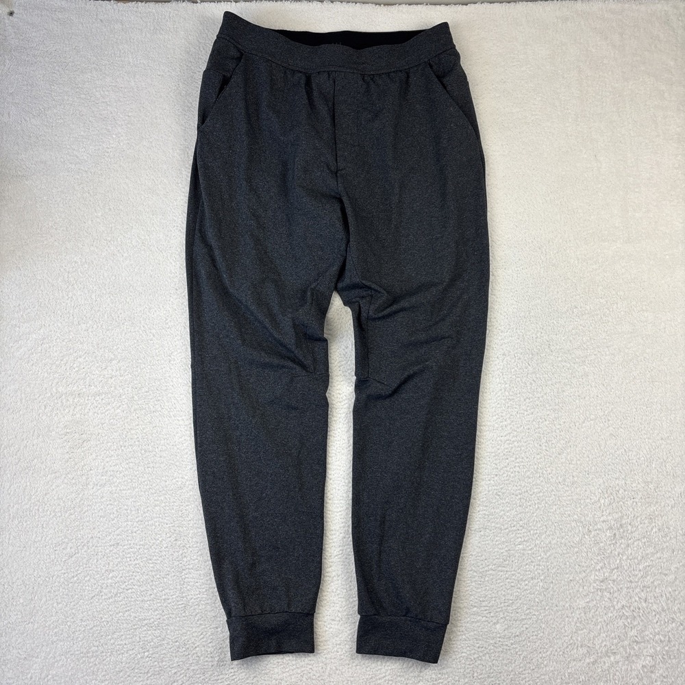 LULULEMON Performance Joggers Mens Large Gray Tapered Sweatpants Gym Stretch